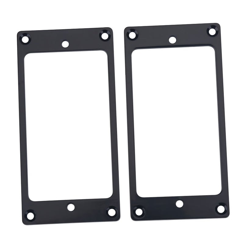 VGEBY 2 Pcs Metal Flat Humbucker Cover Guitar Pickup Frame Mounting Ring (Black) - Image 2